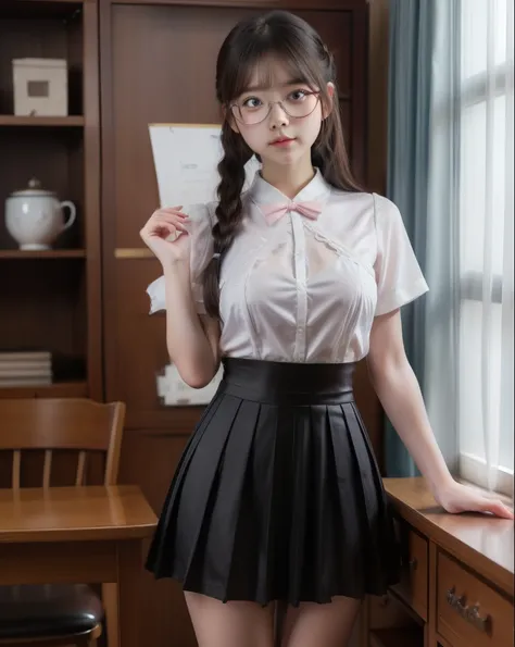 A girl uniform school staylor, cute l old, maturbate, big breast, sexy, short dress, twin tail ,cloth opening v chested bra thin silk lace, A girl, cute l old, maturbate, big breast(huge, clegve), sexy, short dress skirt more layer, twin tail, CG Unity 8k...