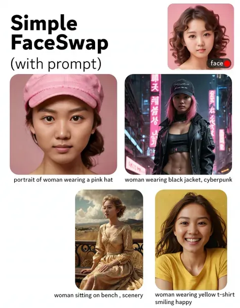 简单人脸交换 (带有提示) 陣容