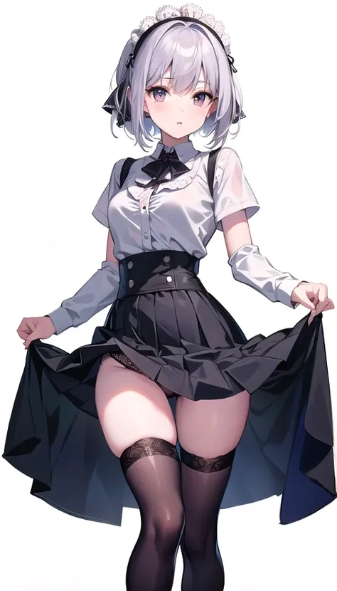 silver short hair girl