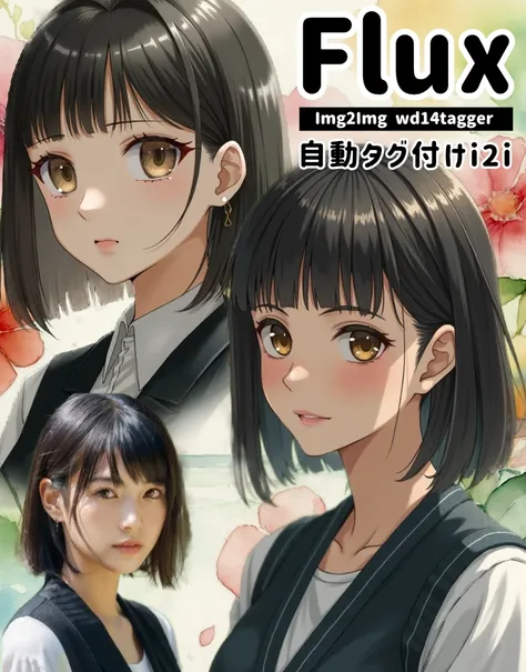 Flux i2i 自動タグ付け 日本語入力