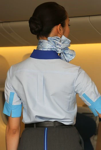 ANA cabincrew uniform blue