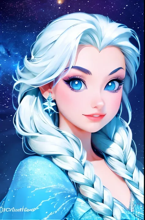 disney frozen princess aurora wallpaper, a character portrait inspired by Ross Tran, tumblr, fantasy art, in a cloak with long hairs, beautiful ancient frost witch, white haired lady, queen of ice and storm, white haired, with long white hair, beautiful el...