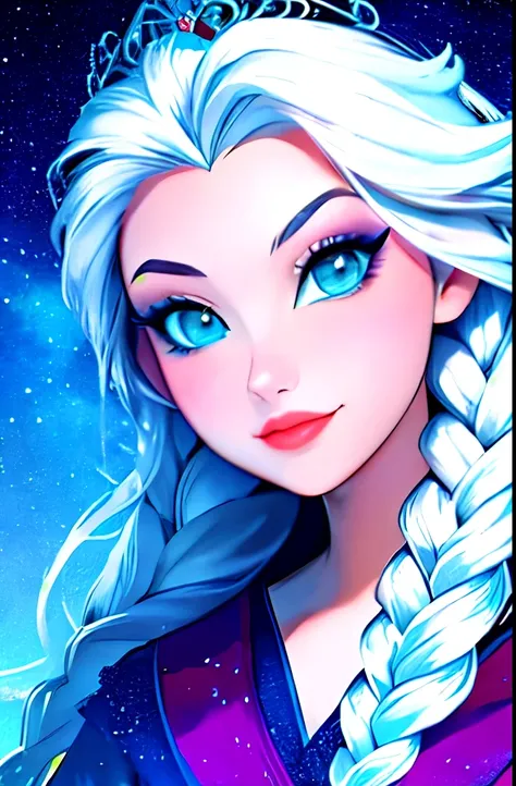 disney frozen princess aurora wallpaper, a character portrait inspired by Ross Tran, tumblr, fantasy art, in a cloak with long hairs, beautiful ancient frost witch, white haired lady, queen of ice and storm, white haired, with long white hair, beautiful el...