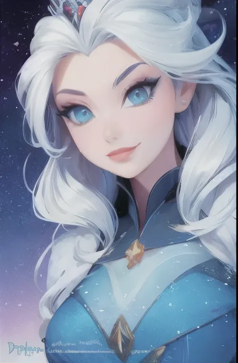 disney frozen princess aurora wallpaper, a character portrait inspired by Ross Tran, tumblr, fantasy art, in a cloak with long hairs, beautiful ancient frost witch, white haired lady, queen of ice and storm, white haired, with long white hair, beautiful el...