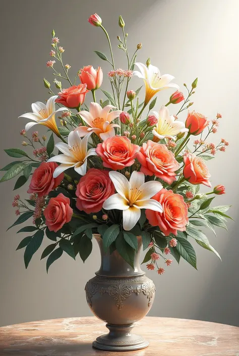 Bouquet in a vase with a Hinsky composition masterpiece 