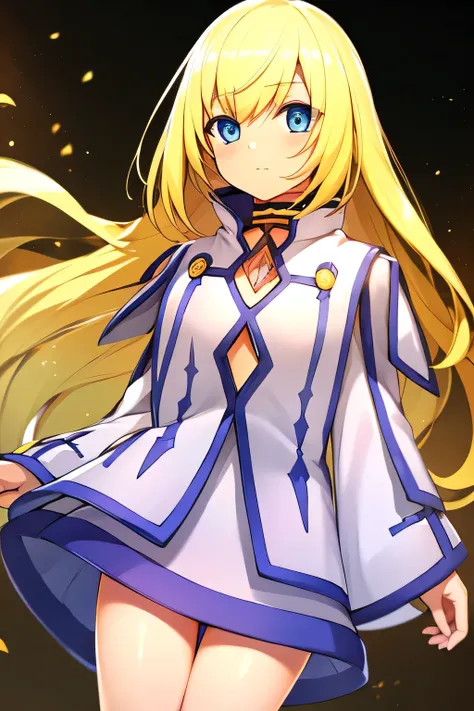  perfect anatomy　 best quality , highest resolution,((Clothes with metallic luster　 shiny blonde hair　blue eyes　 girl)))　TALES OF SYMPHONIA　Collet Brunel 　 girl