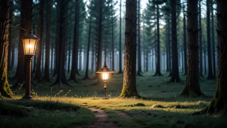 Lamp in a forest