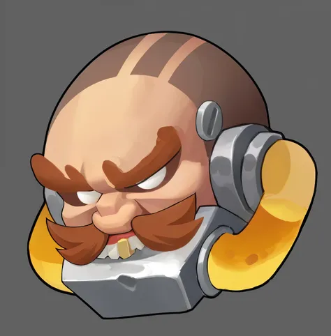 A bearded man、cartoon image of a man with a gun,  Overwatch Tobion ,  “Road Bully” in Overwatch, Doomfist from overwatch, Doomfist, Character Art, portrait of a dwarf warrior,  varguyart style , 英雄Character Art, Overwatch Winston , game characters head des...