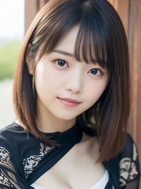 Top Masterpieces 、 best quality , super high definition、8k、1 girls with light makeup,、 blurry background, ( asymmetrical bang 、 long straight hair pointing to penis), (Lightweight blouse、 blouse made of soft fabric 、Semi-transparent blouse、Your underwear...