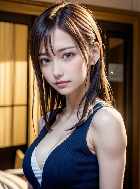 ((((masutepiece, Best Quality, High resolution)))), extremely detailed 8K, Beautiful girl with slim body, (Ultra HD, Ultra-detailed, Highly detailed, Highly realistic, Ultra-realistic, photos realistic), (1girll:1.5), short wavy hair, bob cuts, (dynamicpos...