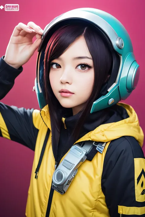  Anime Art of a Woman Wearing a Helmet-Wearing a Spacesuit,   Digital Art   by theCHAMBA, Pixiv,   Digital Art  , Anime Space Student Girl Portrait , :14 FLCL +  JET GRIND RADIO , style of Macross, Macross, :14 FLCL + Akira,   high quality anime art style ...