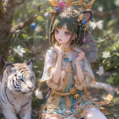 (               best quality      ,4K,8k,            kampala     ,      Masterpiece   :1.2),                  enjoy every detail               ,    is present  ,White Tiger              girl   Chibi,                   Notice the Beautiful Details          ...