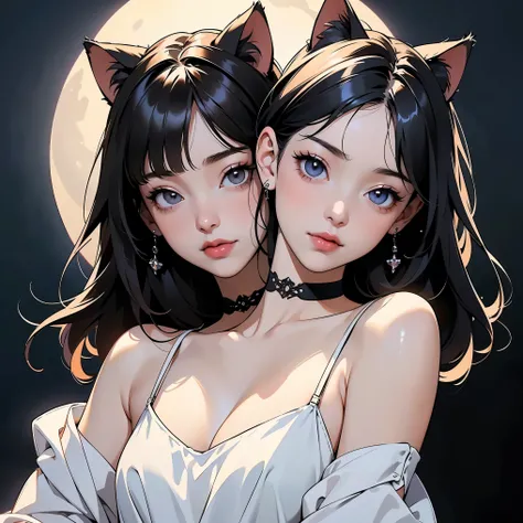 ( two girls :1.2)、whole body、( Gothic World Tea Party :1.2)、( gothic fashion :1.2)、( they are kissing each other )、 ( 、Please draw a cute face in detail )、 black hair、 short hair while on a business trip、 semi-long、 Bob...