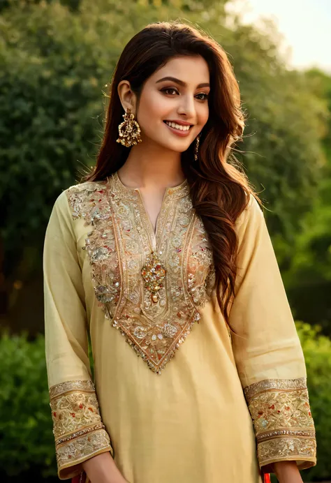 (best quality,4k,8k,highres,masterpiece:1.2),ultra-detailed,(realistic,photorealistic,photo-realistic:1.37),traditional,pakistani fashion,pakistani culture,vibrant colors,beautifully embroidered kurta,flowing and elegant shlwar,exquisite traditional patter...