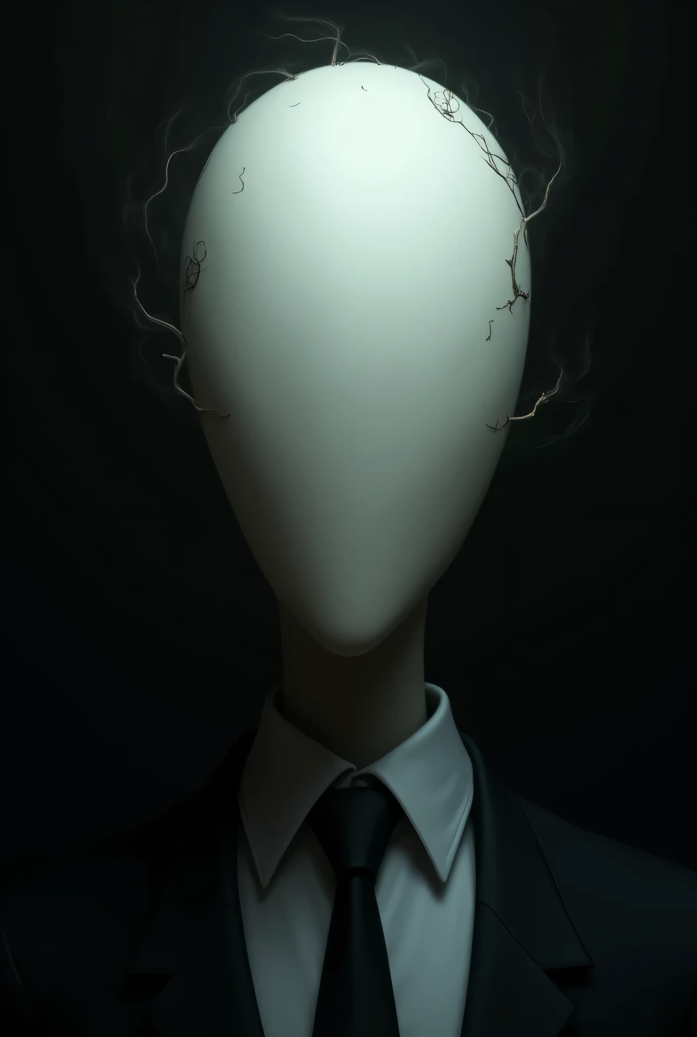 Slenderman only his face and without showing his body