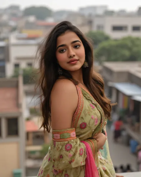 photo of indian girl wide angle photo