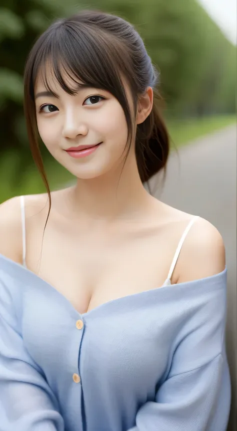 masterpiece,best quality,(Japanese girl),((Beautiful girl)),cleavage,(off shoulder:1.2),(perfect body beauty:1.2),(shy smile),From slightly above