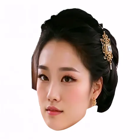 a close up of a woman wearing a black headband and a black dress, inspired by Zhang Yin, inspired by Sim Sa-jeong, south east asian with round face, xianxia, sha xi, jia, inspired by Huang Ji, yun ling, chinese style, up face with 1 9 2 0 s hairstyle, zeng...