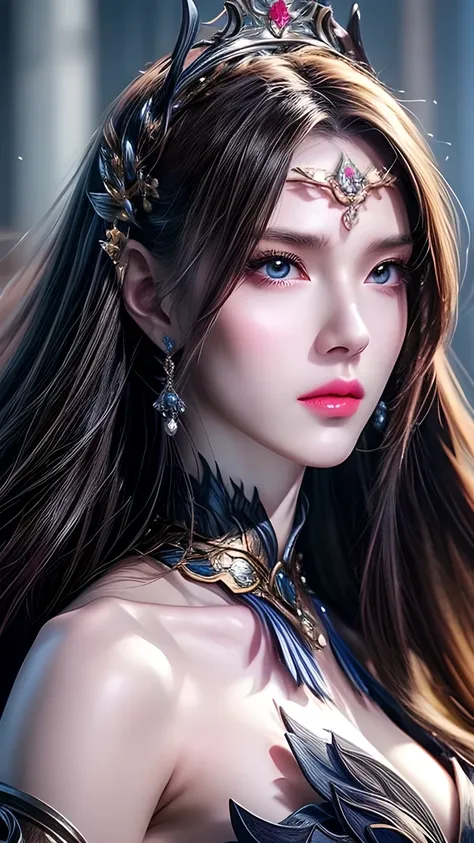 Close-up shot of a woman in a dress, Cheng Wei Pan Art Station , Xiuxian Sense of Technology ,   Detailed Fantasy Art  ,   Stunning Character Art  ,  epically beautiful character art ,  Exquisite Armor , Extremely detailed artistic germination, Detailed di...