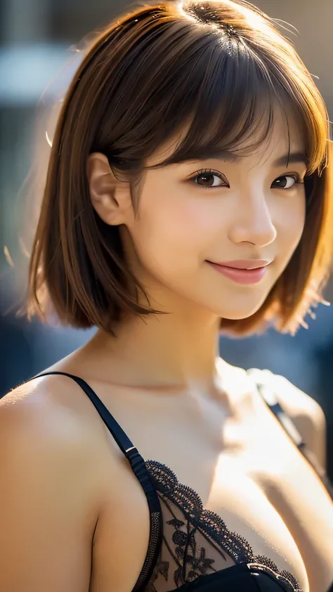 (Masterpiece,Photo realistic)), (((8K,Best Quality: 1.5))), ((Super Detail: 1.5)) , Cute Woman,Beautiful woman,Japanese,Age 25,((on the street in tokyo)),Ultra-detailed facial features, smile, Detailed Texture, Natural Skin Shader, photograph,Full Body,sta...