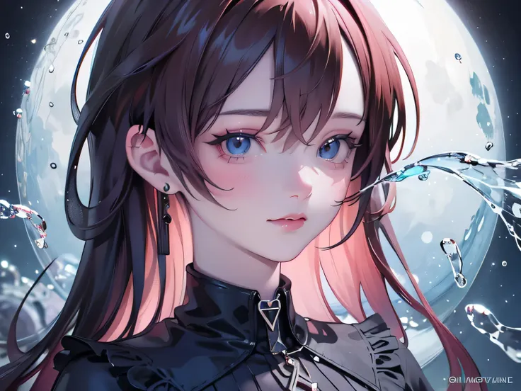 realistic gothic digital art portrait with water