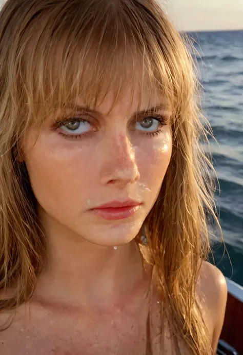 cinematic photography, A extreme beautiful a woman, beautiful face, ((she is inside a boat in the sea)), ((high toned body)), ((toned body)), ((((high detailed face))), (((ultra detailed face))), (((ultra realistic face))), (((high detailed genital)), (((u...