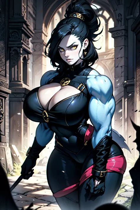 high fantasy setting high fantasy setting high fantasy setting high fantasy setting high fantasy setting high fantasy setting high fantasy setting high fantasy setting massive breasts huge muscles crazy thick black hair yellow eyes pale skin woman dark atm...