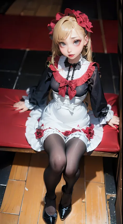 (masterpiece:1.2),8k, beautiful, high quality,  ((Amazing Artwork:1.5)), 
 ((Flexible and sexy posture:1.5)),(nsfw:1.2),

(gothic lolita:1.6),((ruffle,decoration rose dress:1.8)), (flower hair ribbon),thighhighs, 


Cute girl, ((White skin:1.6)), (ahe face...