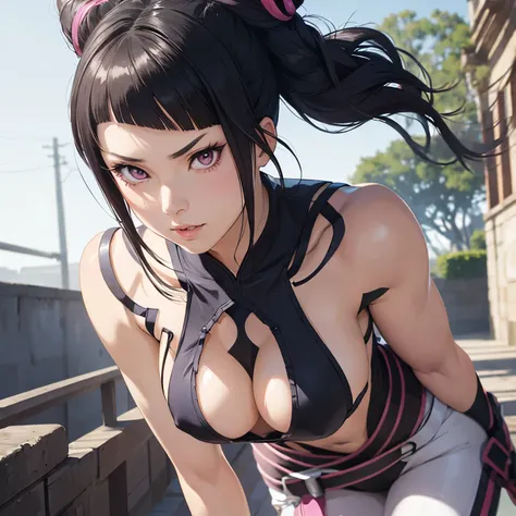 Han Juri, high quality, sharp detail, best resolution, day light, upper body, absurdres, artgerm. anime semi realistic.