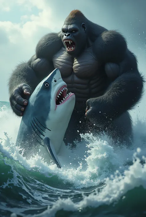 Monster shark vs monster gorilla