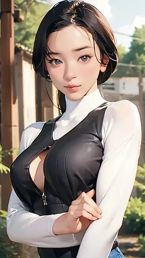   1 Girl,    Medium Boobs ,  starlike eyes , (8k,   RAW photos, High sensitivity,   best quality, masterpiece,  narrower     high definition standing in rural areas  ,   Realism: 1.25), , (  Very detailed CG Unity 8K wallpaper  ,   best quality,    high de...