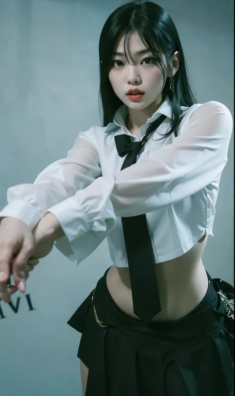  there is a woman in a black dress posing for a photo, korean girl, Beautiful young Korean, cruel korean goth girl,  beautiful South Korean woman , asian girl,  jennie blackpink , Beautiful young Korean, ulzzang, heonhwa choe, korean woman,  wears a sleeve...