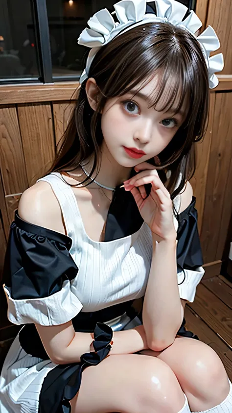 、Beautiful white and radiant skin、Maroon hair that changes with light 、 Long bangs hanging forward obstruct the view、 Gloss highlights on the cheeks 、 Very beautiful and adorable amazing face 、 Short bob with the most beautiful face 、 straight hair、 and my...