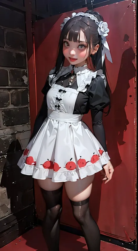 (masterpiece:1.2),8k, beautiful, high quality,  ((Amazing Artwork:1.5)), 
 ((Flexible and sexy posture:1.5)),

(gothic lolita:1.6),((ruffle,decoration rose dress:1.8)), (flower hair ribbon),thighhighs, 


Cute girl, ((White skin:1.6)), (ahe face:1.8), ((Sl...