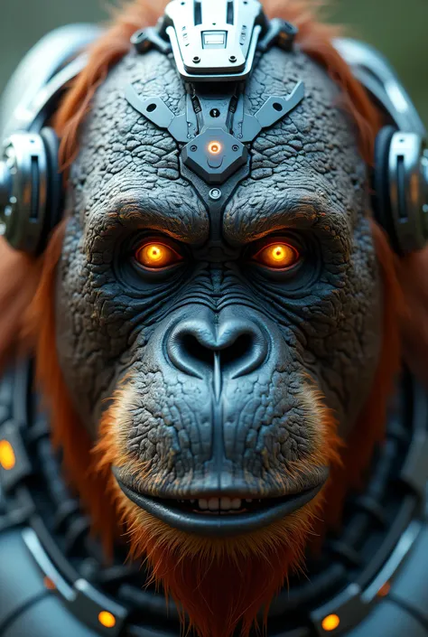 Orangutan Futuristic face