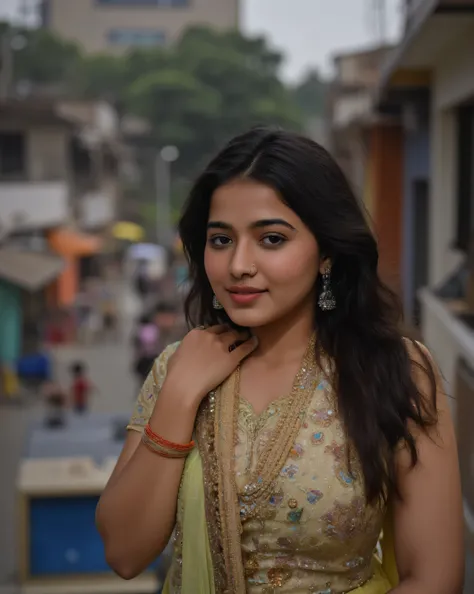 photo of indian girl wide angle photo