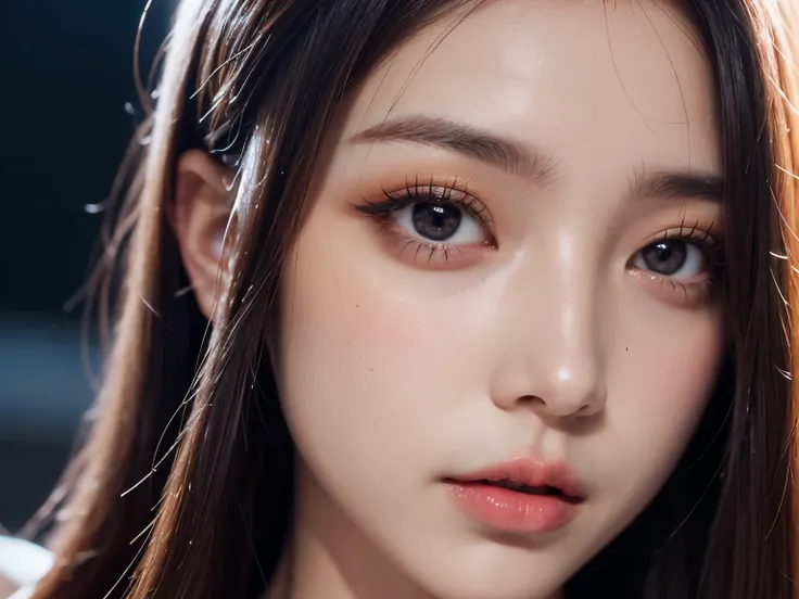 besutiful girl with purple eye 4k