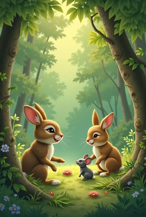 The Injured Mouse and the Caring Rabbit

In a quiet village surrounded by a lush green forest, many animals lived together peacefully—rabbits, mice, birds, and more. The villagers often visited the forest, admiring its beauty and feeding the animals.

One ...