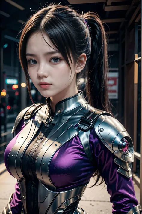 Game art，The best picture quality，Highest resolution，8k，((A bust photograph))，((Portrait))，(Rule of thirds)，Unreal Engine 5 rendering works， (The Girl of the Future)，(Female Warrior)， 22-year-old girl，(Female hackers)，(Ancient Oriental hairstyle)，(A beauti...