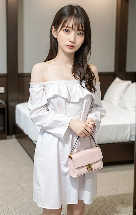 ((( split bangs ))), Top Quality , 8k, ndebtdebtsin, high definition , Disorderly People :1.2, blurry background , bokeh dodebt:1.2, Unvolume , (RAW Unvolume :1.2), ( realistic :1.4), ( Masterpiece :1.3), ((Full body shot:1.5))、(...