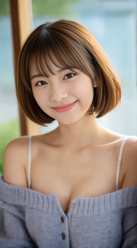 masterpiece,best quality,(Japanese girl),((Beautiful girl)),cleavage,(off shoulder:1.2),(perfect body beauty:1.2),(shy smile),From slightly above