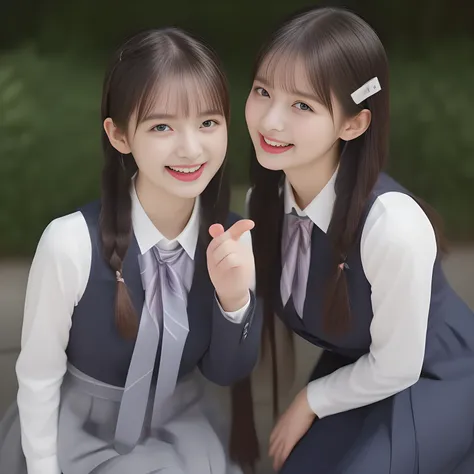 (highest quality, masterpiece, high resolution:1.2), 4K, (Photo quality detailed foreground: 1.2), geometry, (Too-beautiful (talented beautiful succubus 14yo twins) are (pulling psychological subliminal pranks on me together) to (console me sexually) and m...