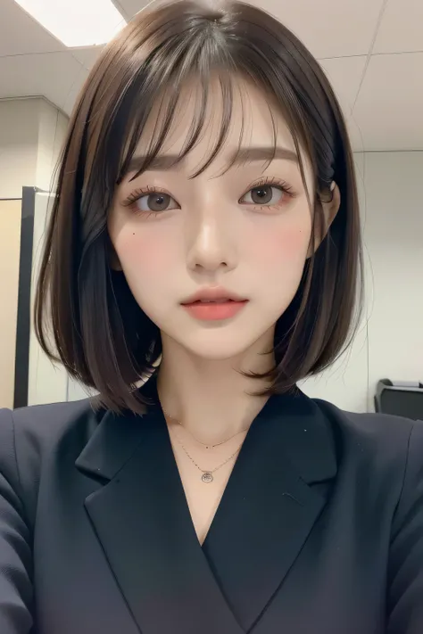 ( best quality:1.3)、( Top Masterpieces:1.4)、 absurd 、(abyss)、 BEST ILLUSTRATION、 RAW photo、8k、(最 high resolution)、( best quality)、 high resolution、 Every Detail of Your Beautiful Face、 realistic human skin、( long bob hair:1.3)、( straight hair)、(low hair vo...