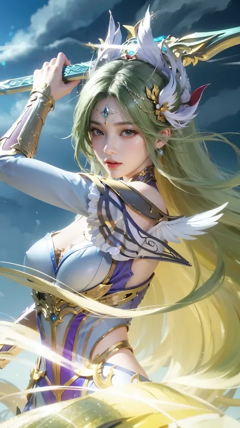 a close up of a girl or woman (K-Pop idol), detailed hair , big booobs ,  shadowbringers cinematic, 4 k detail fantasy, a beautiful fantasy empress, game cg, xianxia fantasy, xianxia hero, 2. 5 d cgi anime fantasy artwork, cinematic goddess close shot, rua...