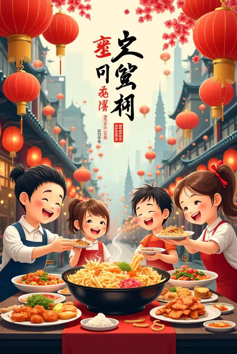 Title Chongqing Xiang Yuan Sichuan and Hunan Cuisine 2025 Happy New Year Poster Horizontal Screen