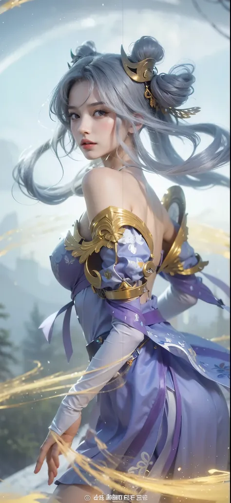 a close up of a girl or woman (K-Pop idol), detailed hair , big booobs ,  shadowbringers cinematic, 4 k detail fantasy, a beautiful fantasy empress, game cg, xianxia fantasy, xianxia hero, 2. 5 d cgi anime fantasy artwork, cinematic goddess close shot, rua...