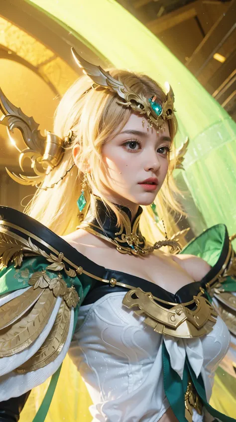 a close up of a girl or woman (K-Pop idol), detailed hair , big booobs ,  shadowbringers cinematic, 4 k detail fantasy, a beautiful fantasy empress, game cg, xianxia fantasy, xianxia hero, 2. 5 d cgi anime fantasy artwork, cinematic goddess close shot, rua...