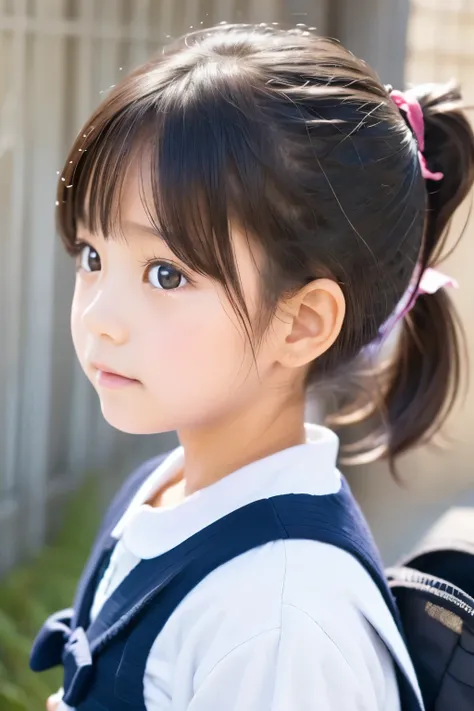  little young girl,black hair ,太もも,お尻,school,ponytail ,classroom