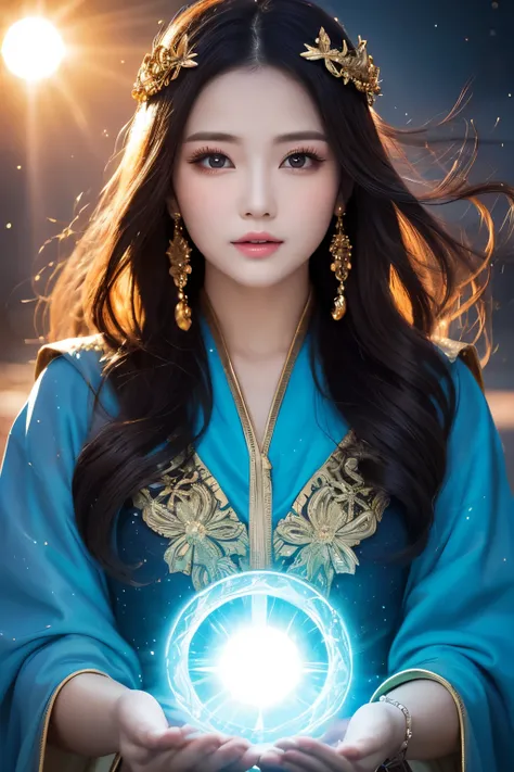  high definition,  real , cute face ,  cute face , beautiful woman、 beautiful girl、 Artistic 、 mysterious in another dimension、 fantastic、Fantastic、The sparkle of the Sun、 Sun Moon Theology、Spell casting、 Evil Goddess 、 Symmetry