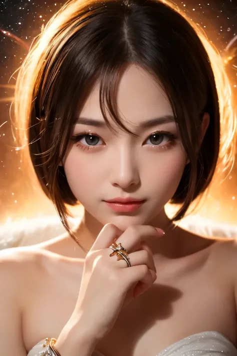  high definition,  real , cute face ,  cute face , beautiful woman、 beautiful girl、 Artistic 、 mysterious in another dimension、 fantastic、Fantastic、Shining Sun Ring、Spell casting、 Evil Goddess 、Eros、 Symmetry、Different dimension、Space Compression 、 Buddha'...